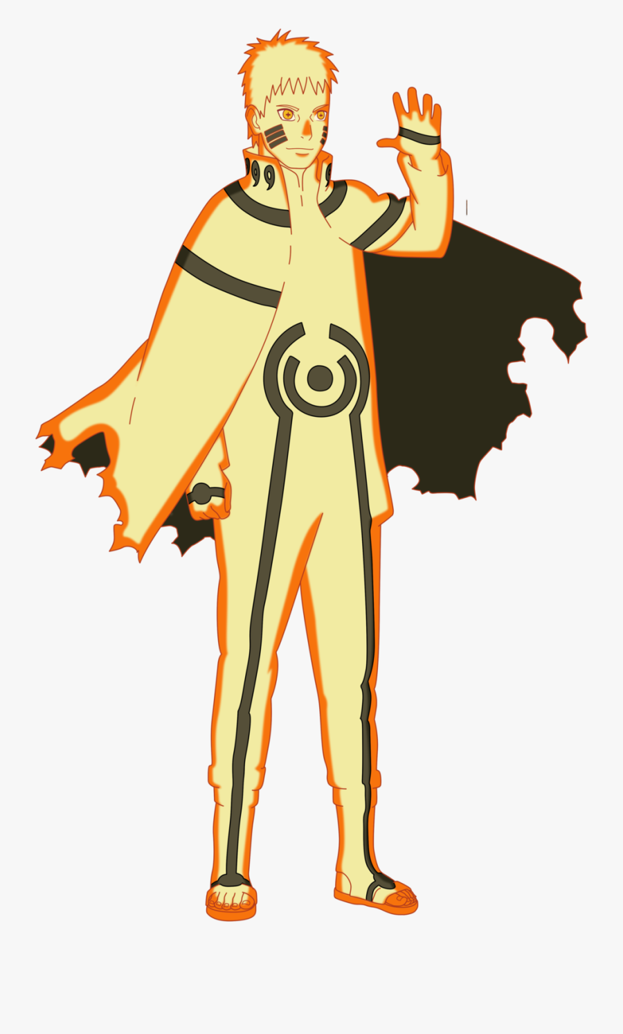 Naruto Hokage Chakra Mode, Transparent Clipart
