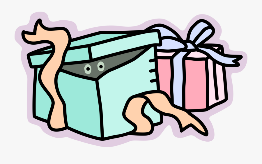 Vector Illustration Of Gift Wrapped Birthday, Anniversary,, Transparent Clipart