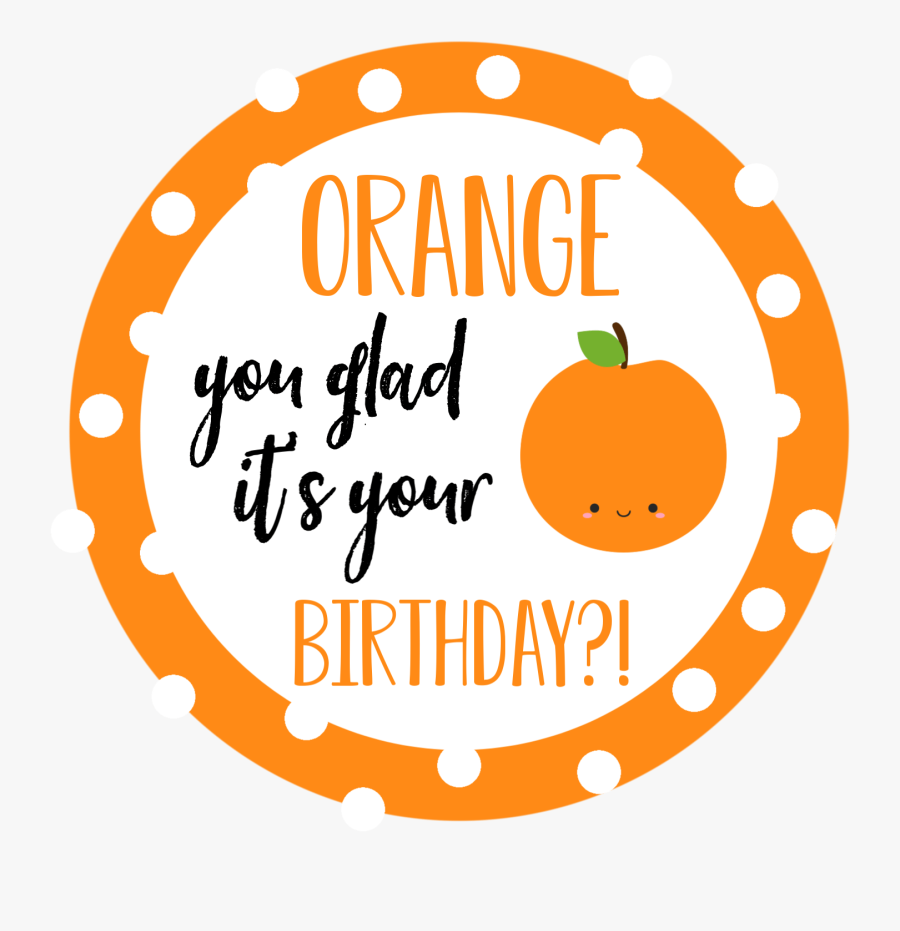Orange Birthday Gift Tag - Hope Your Birthday Sparkles, Transparent Clipart