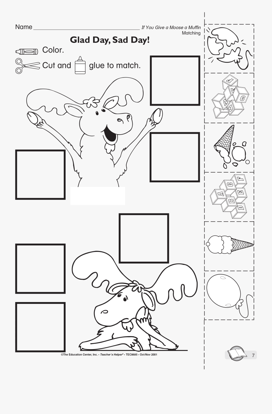 If You Give A Moose A Muffin Printable Sequencing Cards, Transparent Clipart