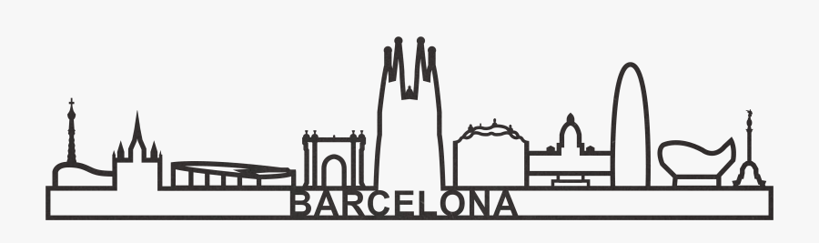 Skyline - Barcelona - Barcelona Skyline, Transparent Clipart