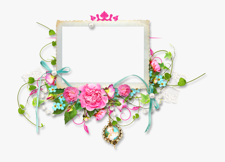 Cluster Png Rose Clipart , Png Download - Round Frame Png Flower, Transparent Clipart