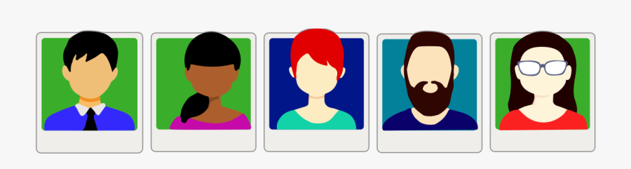 Set Of Illustrated Headshots Of Diverse Adults - Hire A Grant Writer, Transparent Clipart