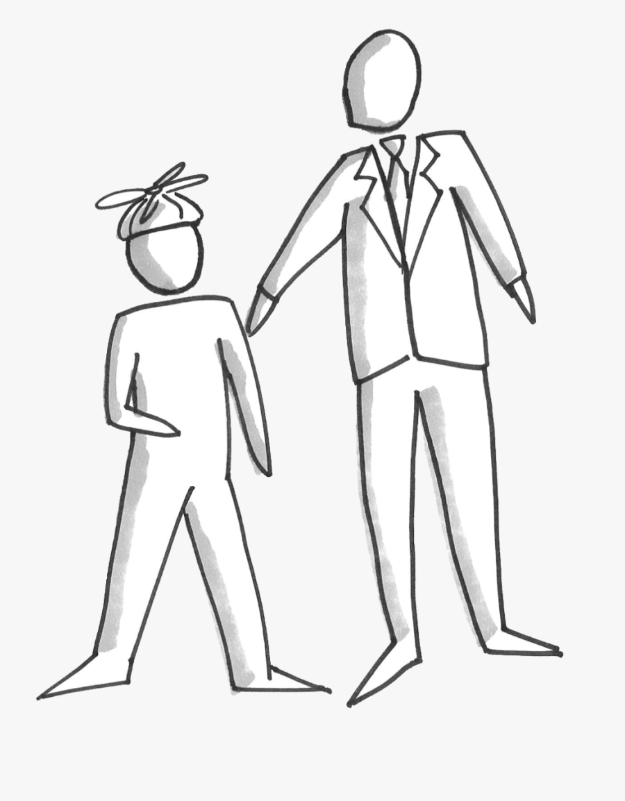 Younger Person And Older Person - Mentoring Young People Cartoon, Transparent Clipart
