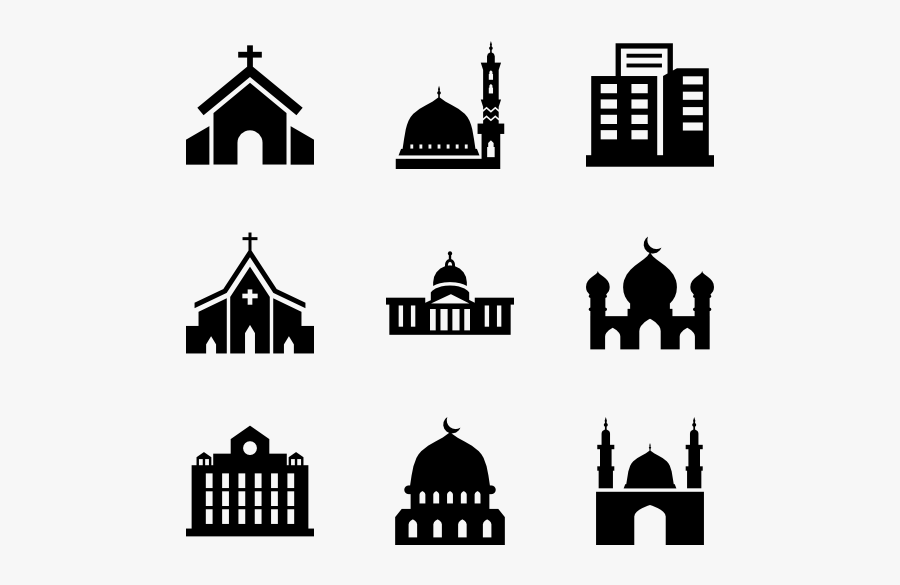 Urbanization Icon Packs - Places Of Worship Png, Transparent Clipart