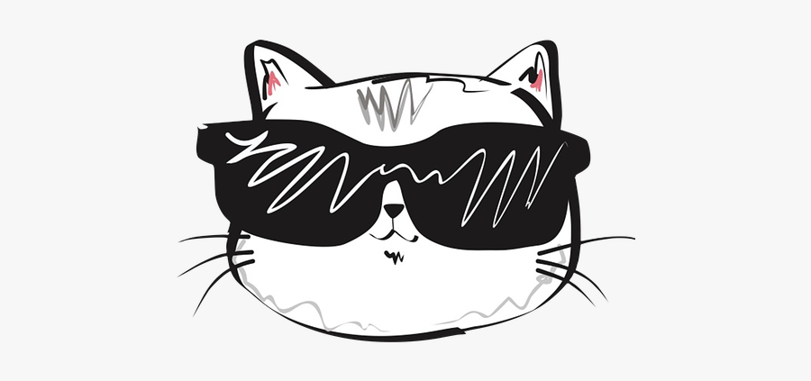 Cool Cat Sticker Png, Transparent Clipart