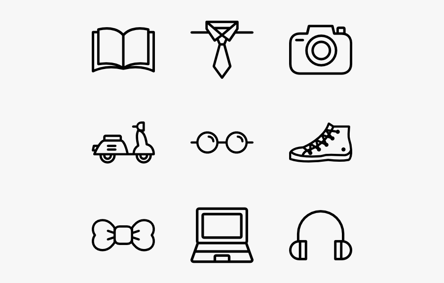 Hipster - Hipster Icons, Transparent Clipart
