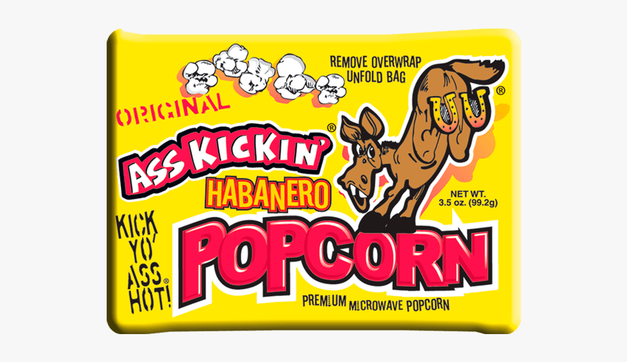 Ass Kickin Habanero Popcorn, Transparent Clipart