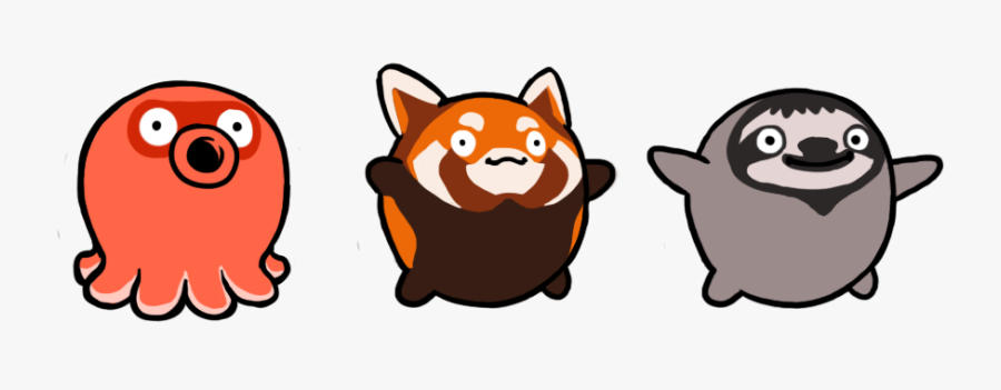 Winners - Red Panda And Sloth, Transparent Clipart