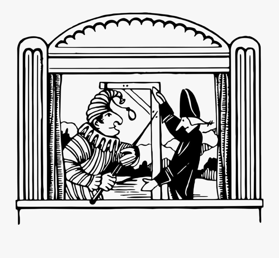 Art,monochrome Photography,text - Puppet Show Line Drawings, Transparent Clipart