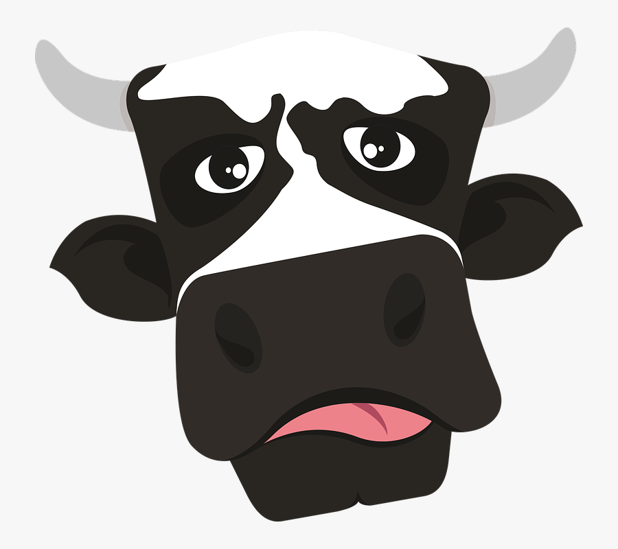 Cow, Moo, Vegan, Meat, Bovine, Milk, Animal, Animals - Cartoon Mooing Cow, Transparent Clipart