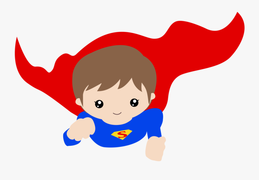 Cartoon Cute Superboy, Transparent Clipart