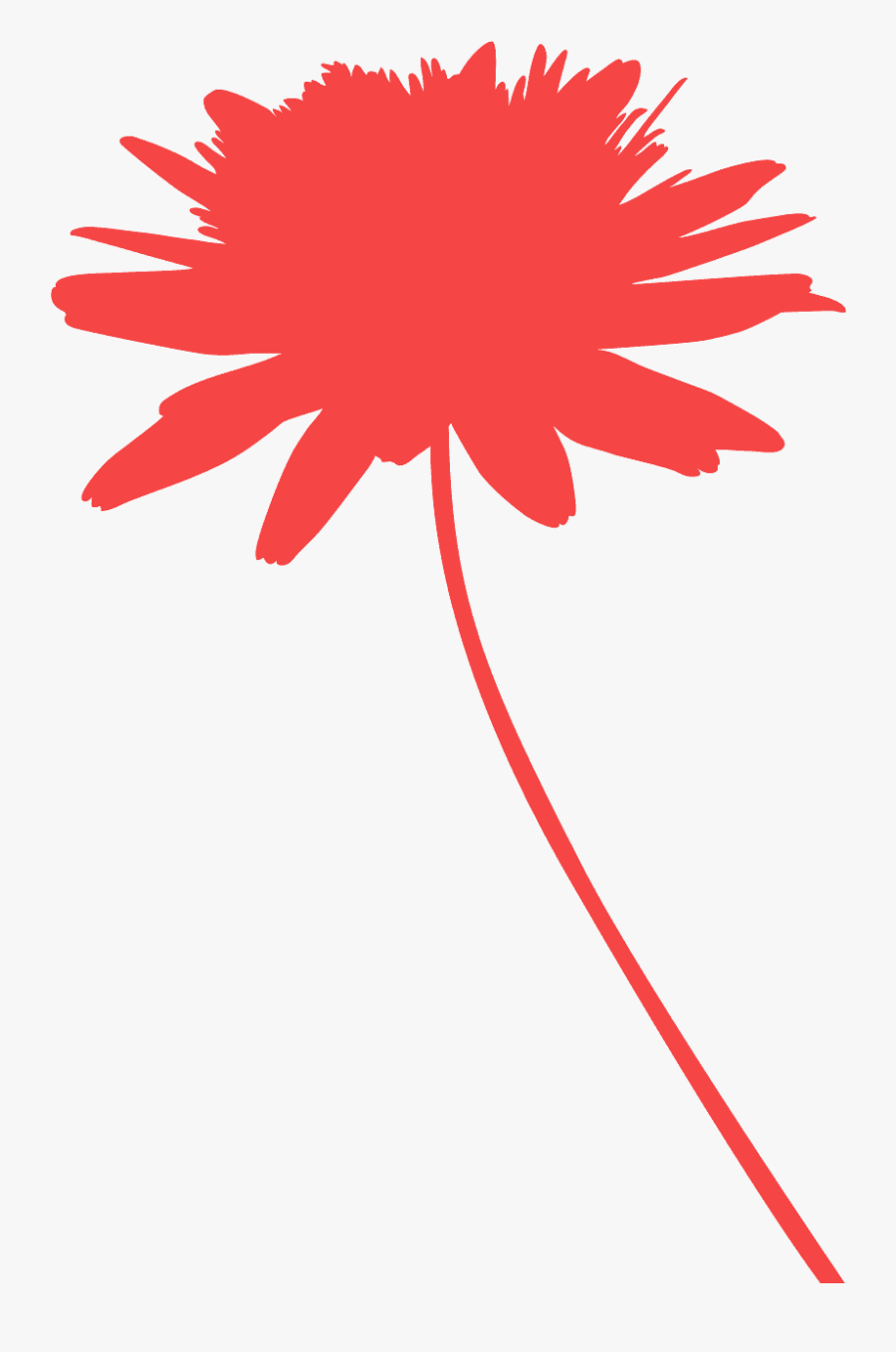 Silhouette Flower Pink, Transparent Clipart