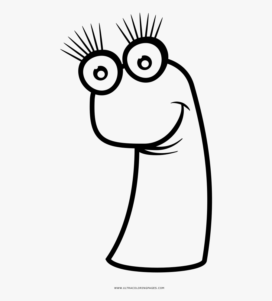 Hand Puppet Coloring Page - Sock Puppet Vector Png, Transparent Clipart