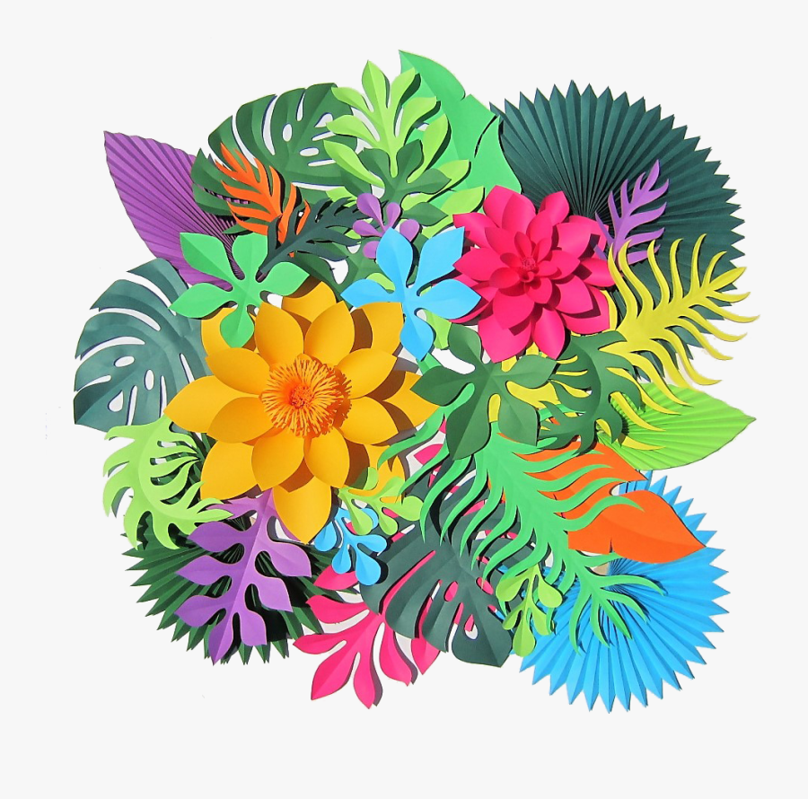 Diy Tropical Leaves Paper, Transparent Clipart