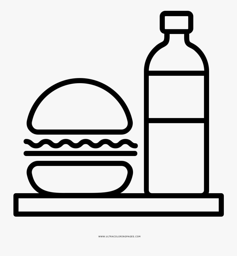 Cafeteria Coloring Page - Icon, Transparent Clipart