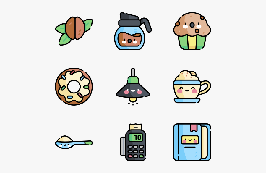 Coffee Shop - Christmas Icon Cartoon Png Transparent, Transparent Clipart