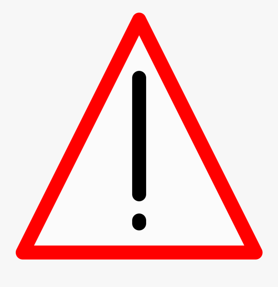 Warning Sign - Rounded Triangle Transparent Background, Transparent Clipart