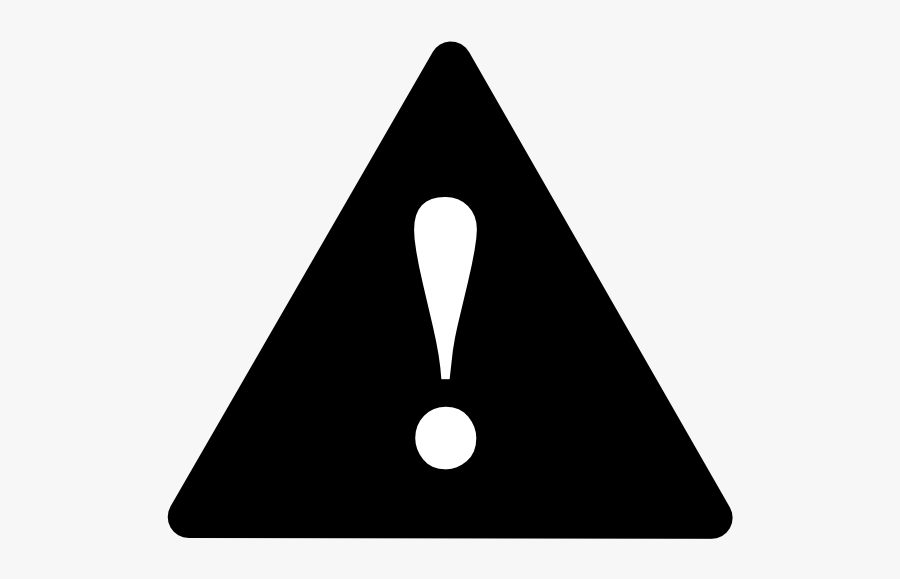 Warning Clip Art At - Danger Sign Black And White, Transparent Clipart