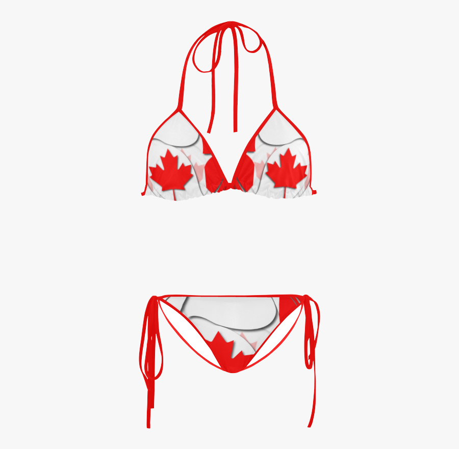 Flag Of Canada Custom Bikini Swimsuit - Penguin Bikini, Transparent Clipart