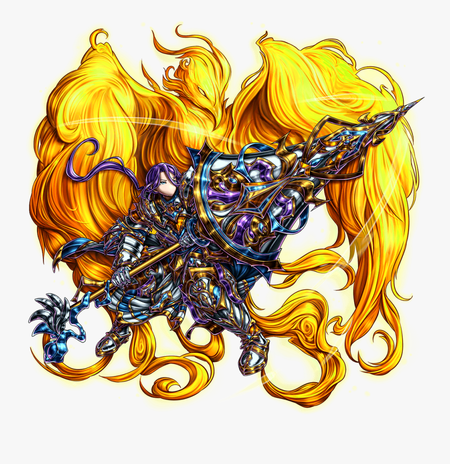 Divine Spear Reyon Full Art - Grand Summoners Character Art, Transparent Clipart
