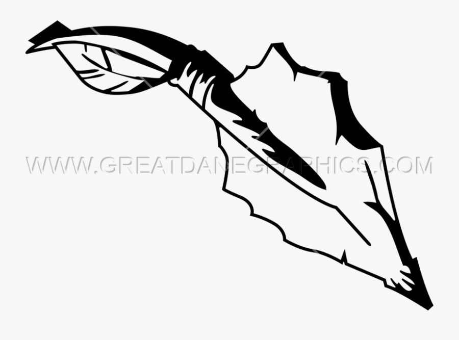 Spear Head Drawing, Transparent Clipart