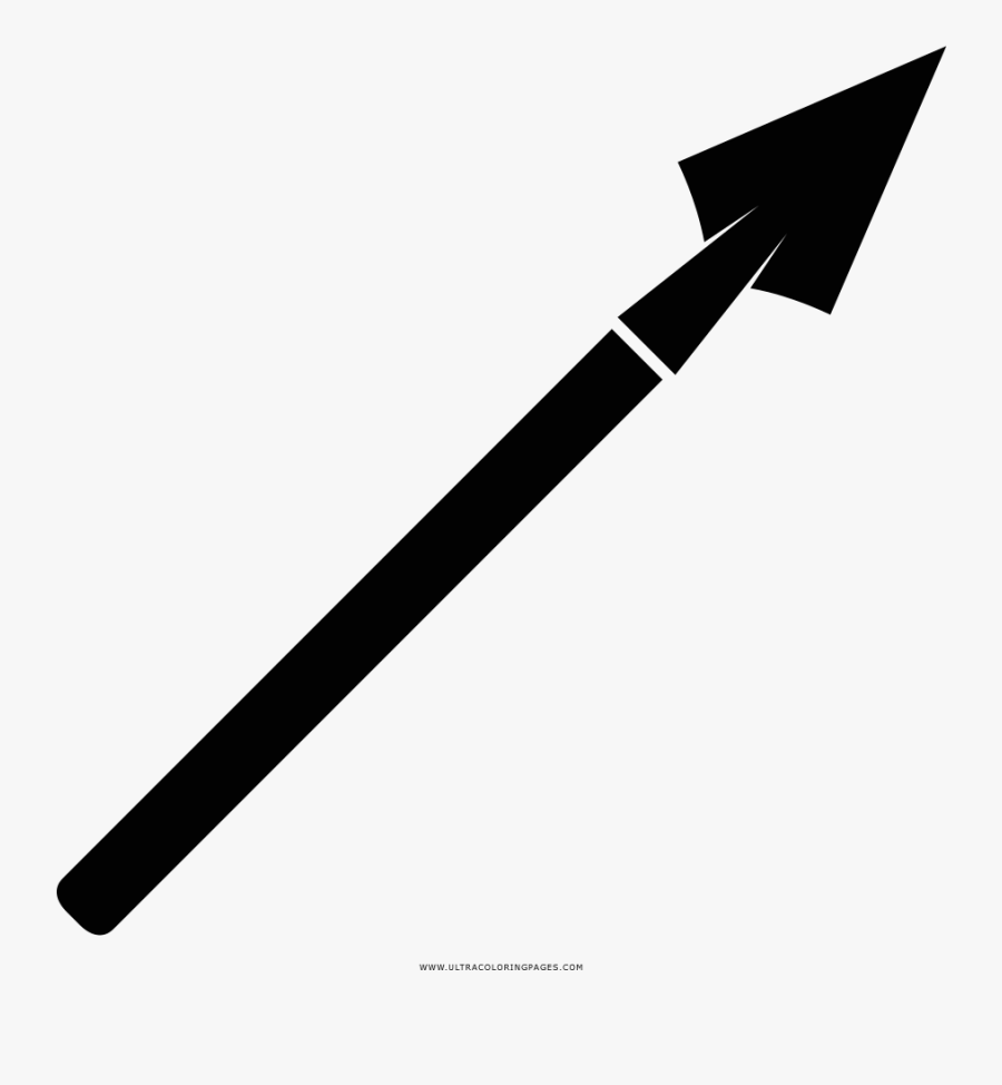 Spear Coloring Page, Transparent Clipart
