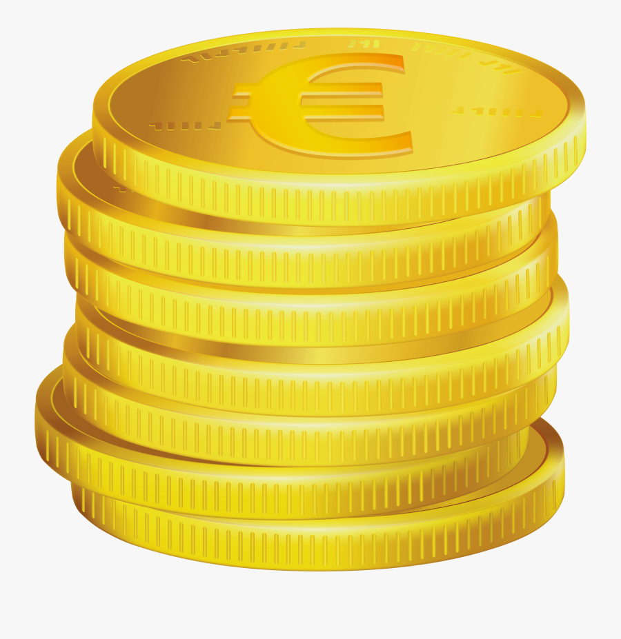 Gold Euro Coins Png Clipart, Transparent Clipart