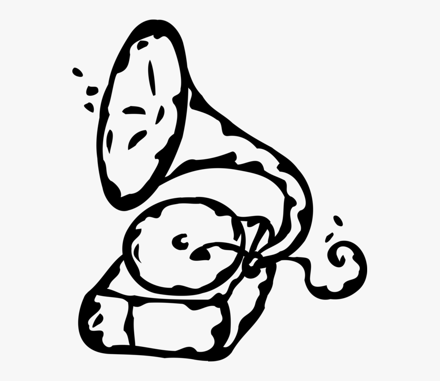 Vector Illustration Of Gramophone Phonograph Record, Transparent Clipart