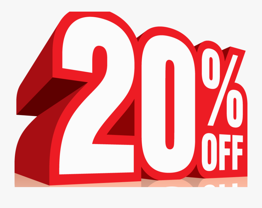 20 Off Discount, Transparent Clipart