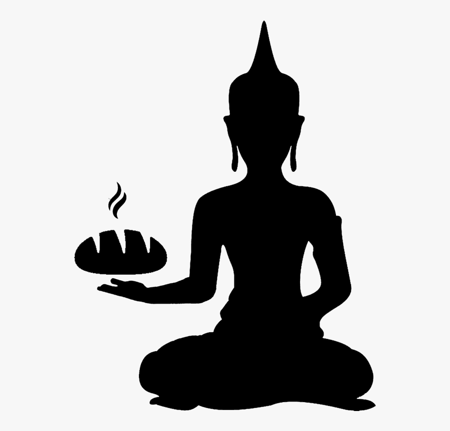 Buddha Silhouette, Transparent Clipart