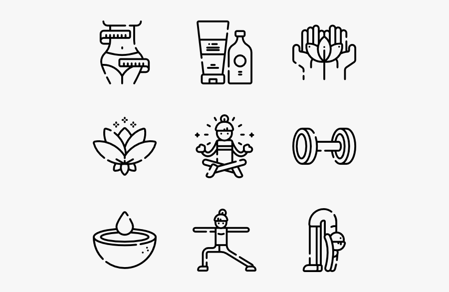 Yoga And Mindfulness - Event Icons, Transparent Clipart