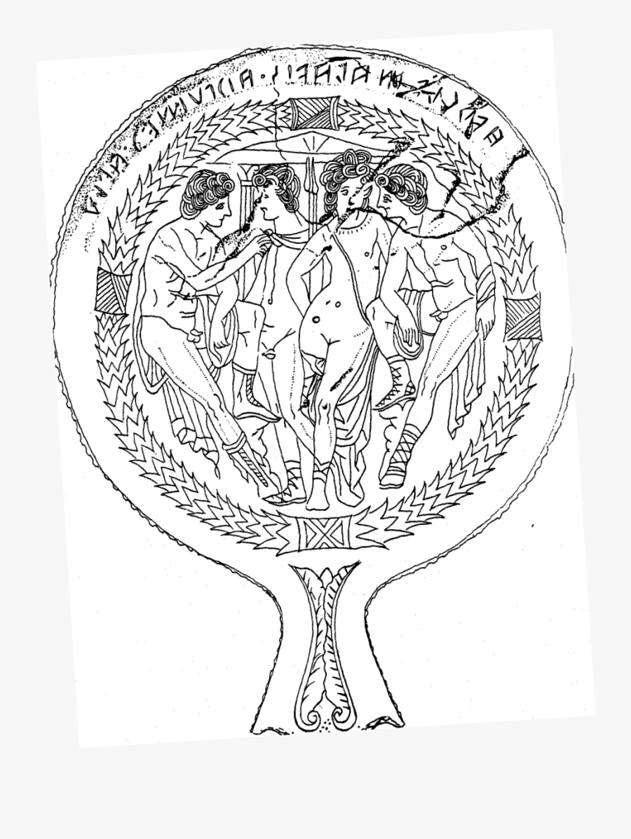 File Etruscan Bronze From - Says Bronze Mirror From Tarquinia From 3rd Century, Transparent Clipart