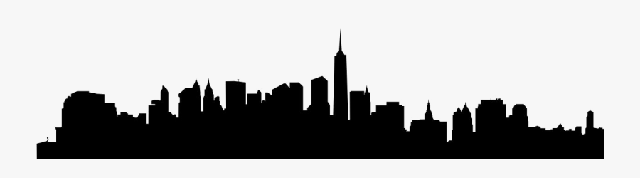 Brooklyn Bridge Wall Decal Sticker Skyline - City Buildings Silhouette Png, Transparent Clipart