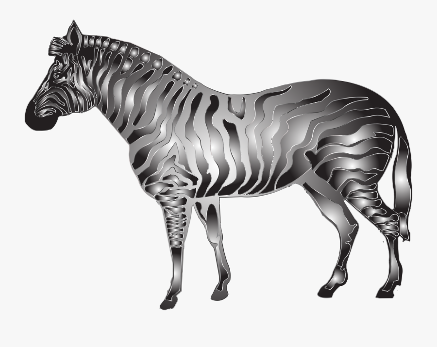 Metallic Zebra 2 Clip Arts - Metallic Zebra, Transparent Clipart
