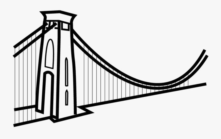 Self-anchored Suspension Bridge - Bristol Suspension Bridge Vector, Transparent Clipart