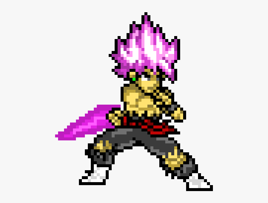 Goku Black Rose Pixel Art, Transparent Clipart