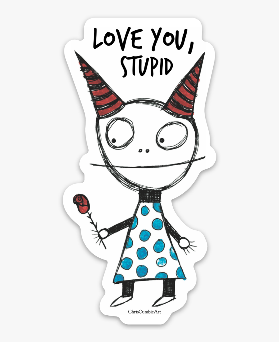 Stupid Sticker - Cartoon, Transparent Clipart