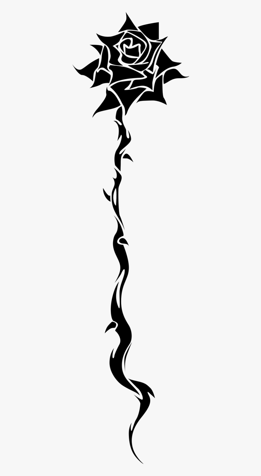 Rose Png Black, Transparent Clipart