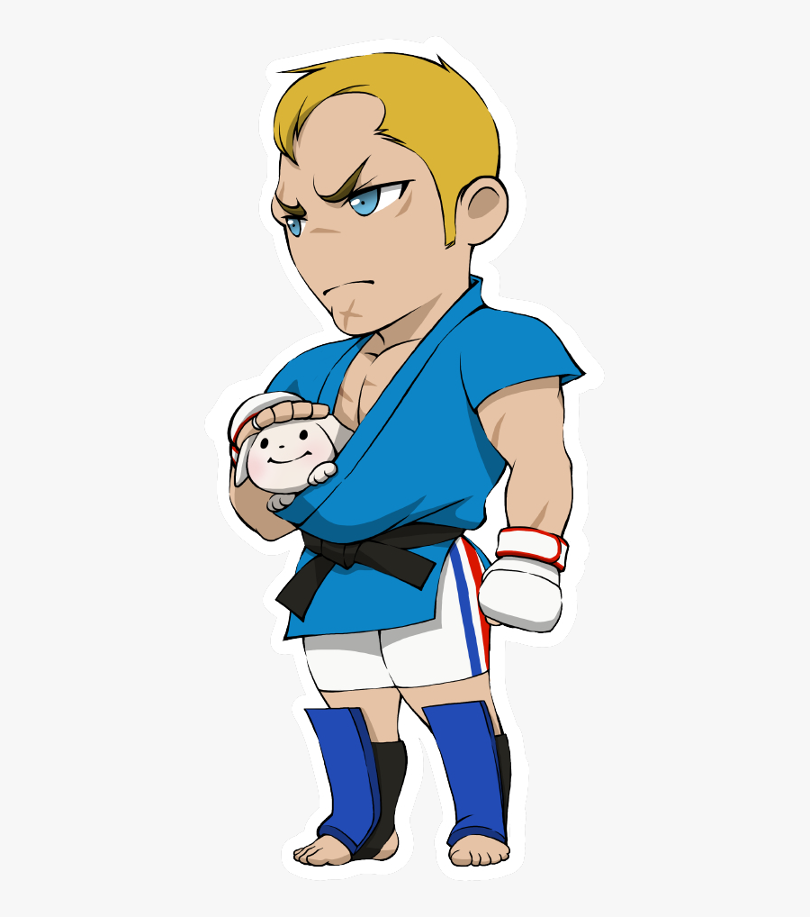 Chibi Street Fighter Stickers, Transparent Clipart