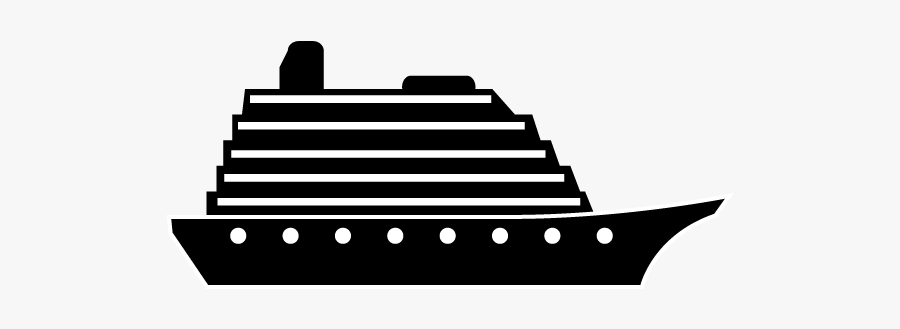 Clipart Cruise Ship Black, Transparent Clipart