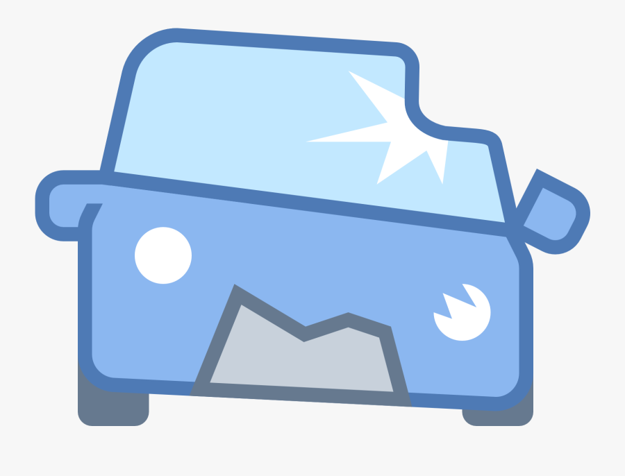 Crashed Car Icon - Clip Art Smashed Car, Transparent Clipart