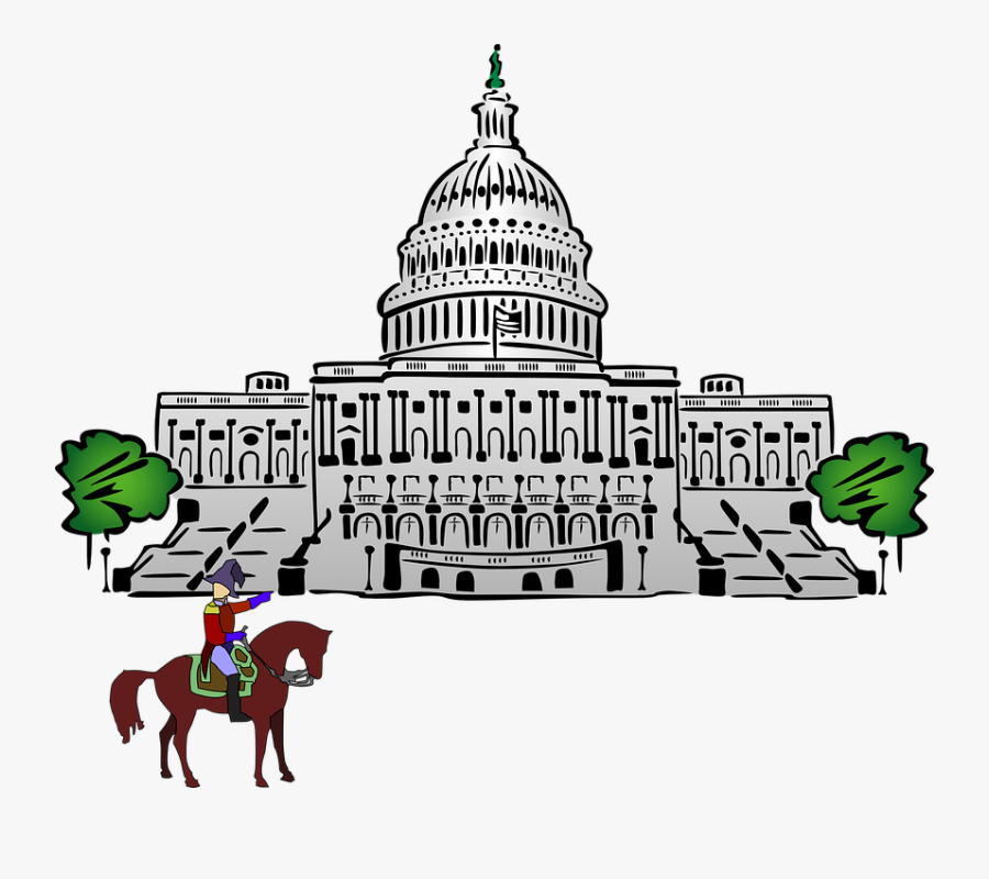 Capitol, Architecture, President, Government - Cartoon House Of Representatives, Transparent Clipart