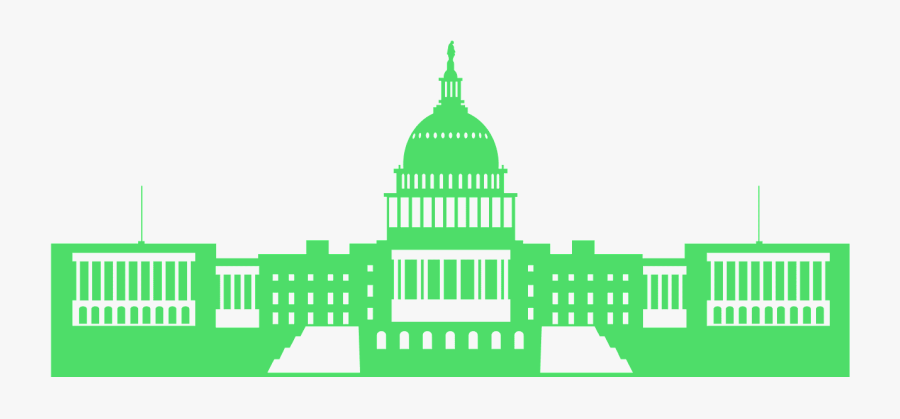 Capitol Building Silhouette, Transparent Clipart