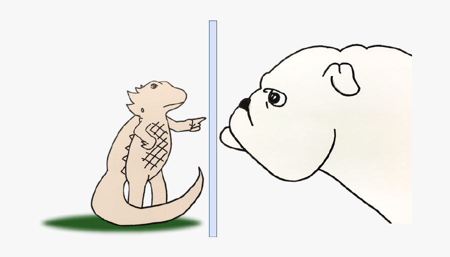Bearded Dragon Bulldog - Cartoon, Transparent Clipart