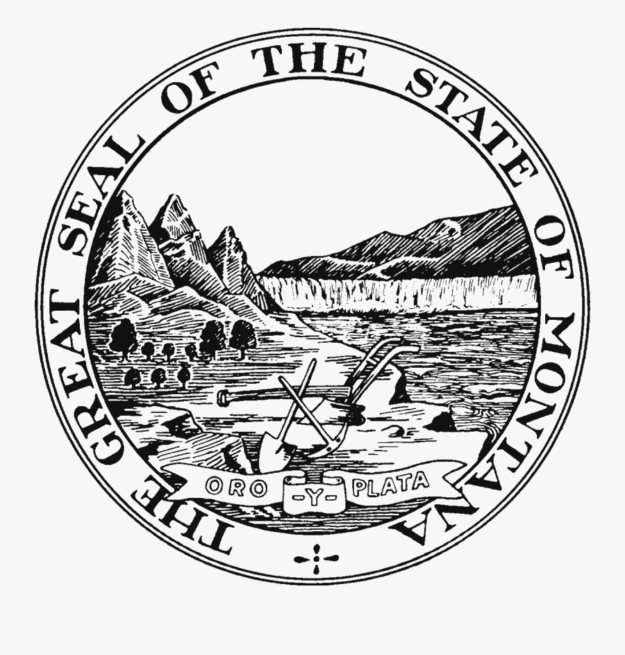 Seal Montana State Flag, Transparent Clipart