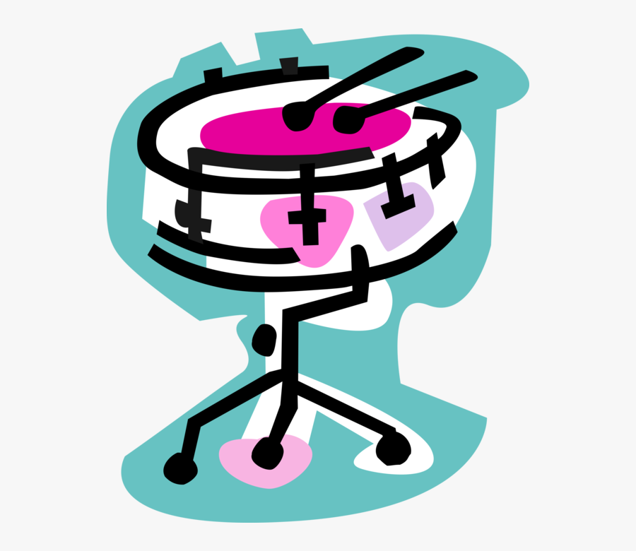Vector Illustration Of Snare Drum Percussion Instrument, Transparent Clipart