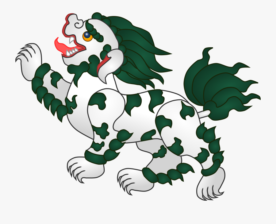 Snow Lion Tibetan Flag, Transparent Clipart