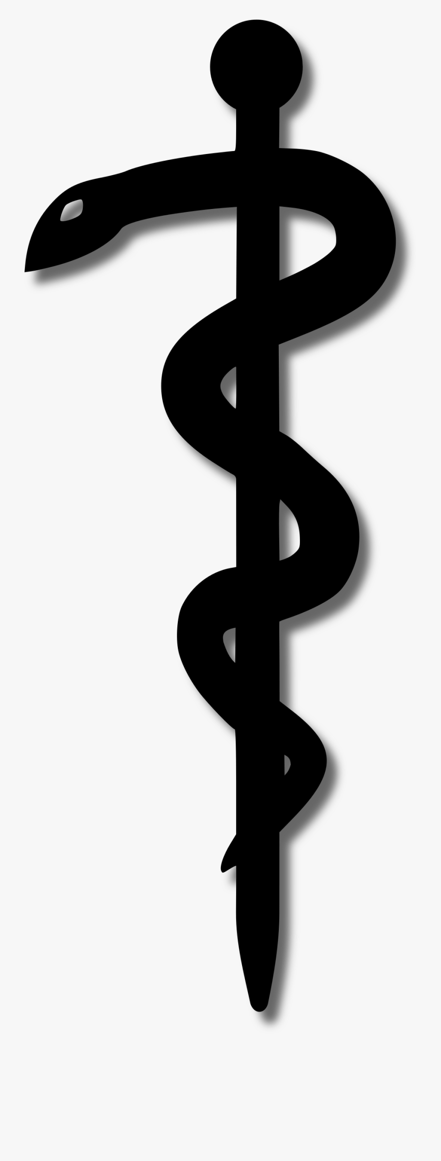 Cancer Of Symbol Rod Medicine Asclepius Clipart - Rod Of Asclepius Png, Transparent Clipart