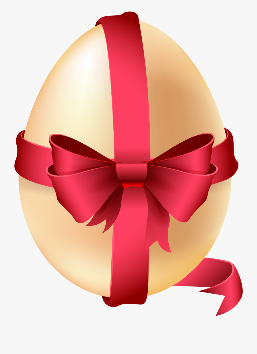 Transparent Easter Png Images - Easter Egg With Ribbon, Transparent Clipart